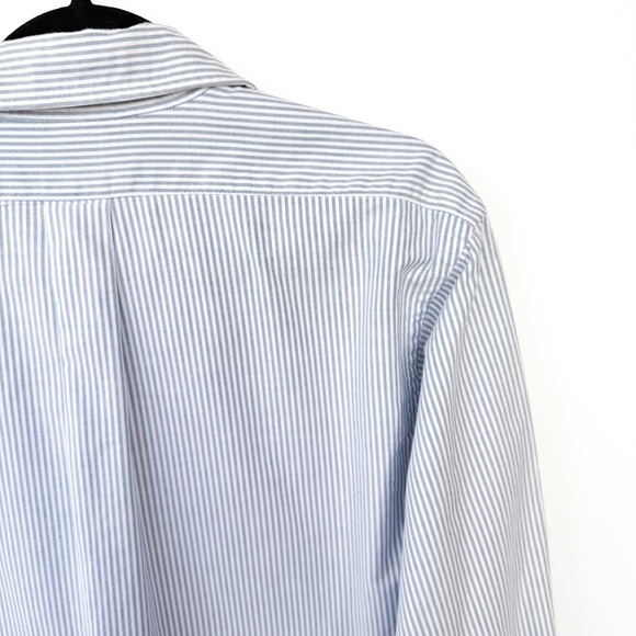 Brooks Brothers Blue White Striped 100% Cotton Button Down Shirt - Picture 7 of 8